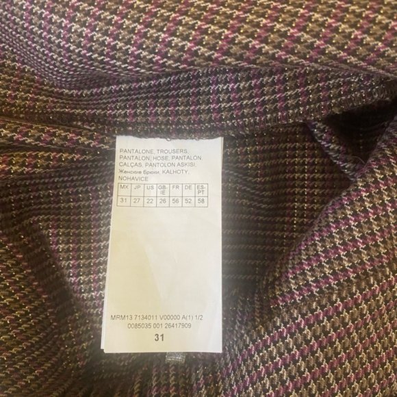 Persona by Marina Rinaldi Houndstooth Metallic Dress Pants size 31 US 22W - Picture 14 of 16